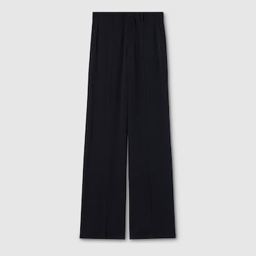 GUCCI Silk Jacquard Trousers, Size 38 IT