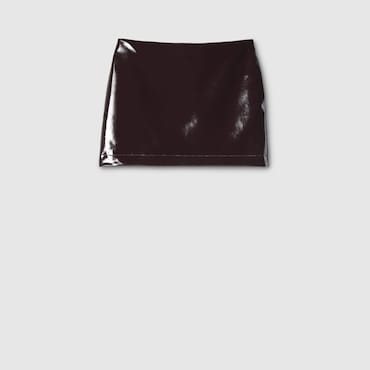 GUCCI Ciré Fabric Skirt, Size 46 IT