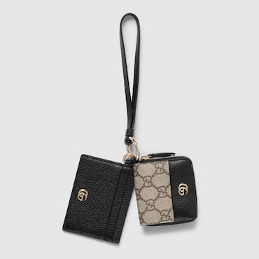 GUCCI GG Marmont Bi-colour Zip Around Wallet, Black