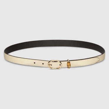 GUCCI Thin Belt With Oval Buckle, Size 85