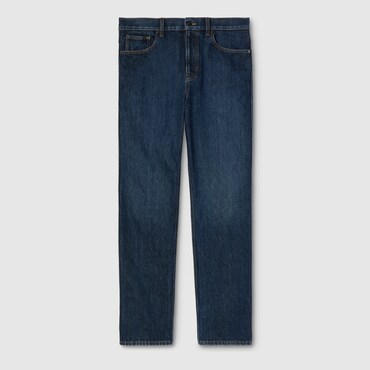 GUCCI Slim Fit Cotton Denim Trousers, Size 36