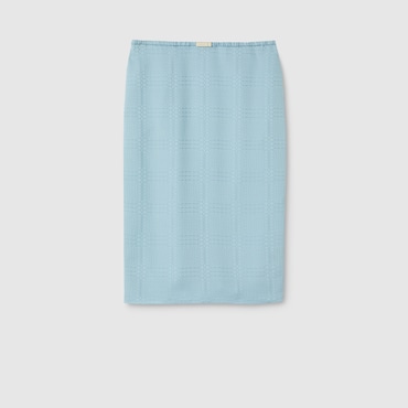 GUCCI Jupe En Jacquard De Soie À Motif GG Enlacés, Taille 38 IT