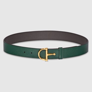 GUCCI Belt With Half-Horsebit Buckle, Size 65