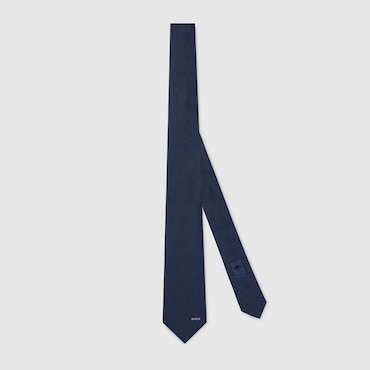 GUCCI Horsebit Silk Jacquard Tie