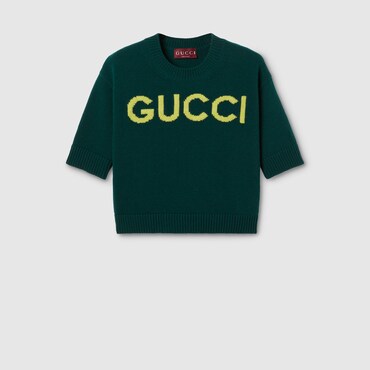 GUCCI Soft Wool Top With Intarsia, Size M