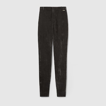 GUCCI Leggings de Terciopelo Elástico, Talla 44 IT