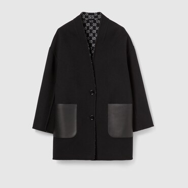 GUCCI Reversible Silk Wool Coat, Size 40 IT