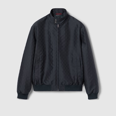 GUCCI GG Ripstop Zip Jacket, Size 54