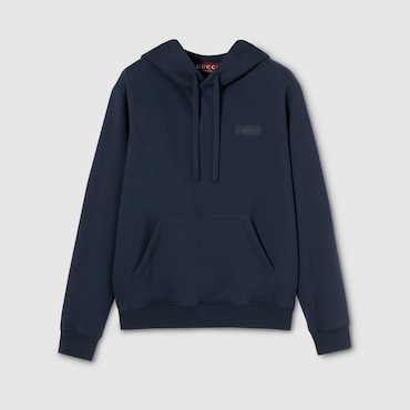 GUCCI Cotton Jersey Sweatshirt With Label, Size S