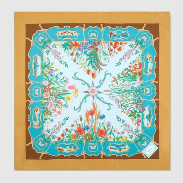 GUCCI Carré En Twill De Soie Imprimé