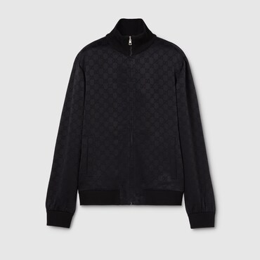 GUCCI GG Jacquard Zip Jacket, Size XS