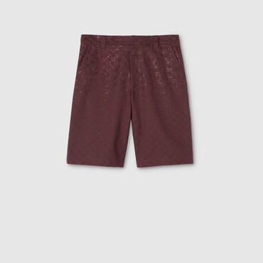 GUCCI GG Canvas Trousers With Crystals, Size 48