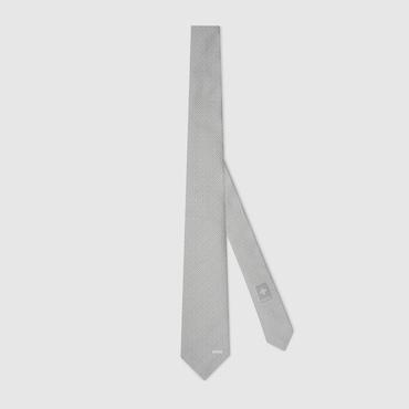 GUCCI Horsebit Silk Jacquard Tie