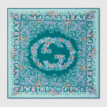 GUCCI Printed Silk Twill Carré