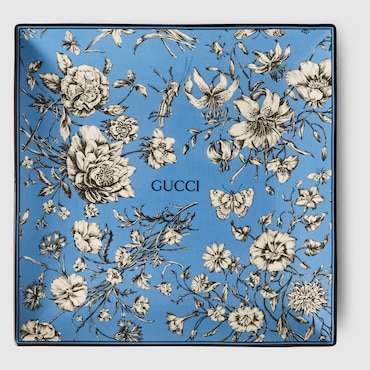 GUCCI Flora Sketch Print Large Trinket Tray