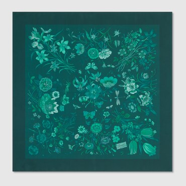 GUCCI Carré Flora En Twill De Soie À Imprimé