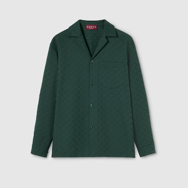 GUCCI GG Canvas Shirt, Size 50