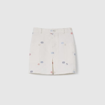 GUCCI Kids - GG Cotton Skirt, Size 12 YEARS