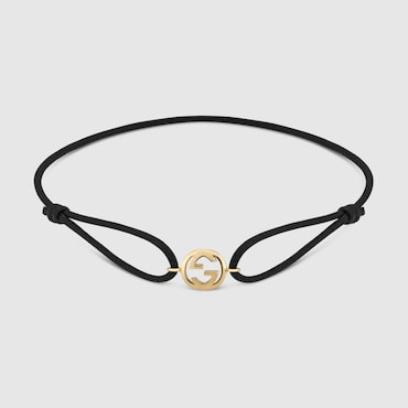 GUCCI Interlocking 18k Charm Bracelet