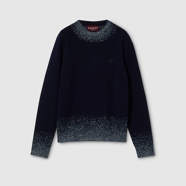 GUCCI Knit Wool Jumper With Embroidery, Size XS