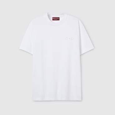GUCCI Cotton Jersey T-shirt With Embroidery, Size XS