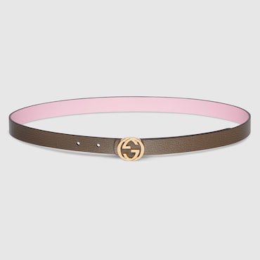 GUCCI Cinturón Fino Reversible, Talla 90