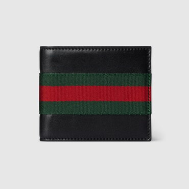 GUCCI Web Trademark Bi-fold Wallet
