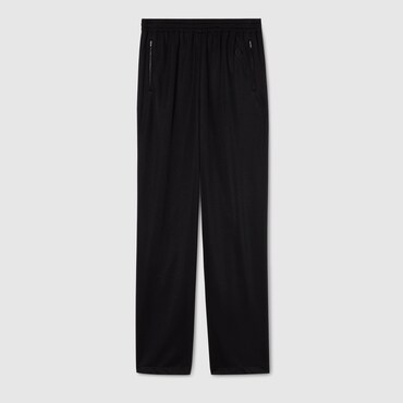 GUCCI Jersey Leisure Pants With Embroidery, Size XS