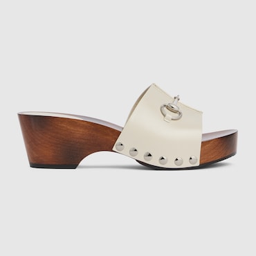 GUCCI Zueco con Plataforma con Horsebit Para Mujer, Talla 35 IT