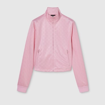 GUCCI GG Jersey Jacquard Zip Jacket, Size M