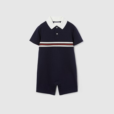 GUCCI Neonato - Tutina In Cotone Con Web, Taglia 9-12 MESI