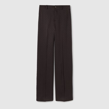 GUCCI Horsebit Silk Jacquard Trousers, Size 38 IT