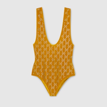GUCCI Body de Chenilla con GG con Cristales, Talla S