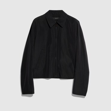GUCCI Cotton Acetate Faille Zip Jacket, Size 46