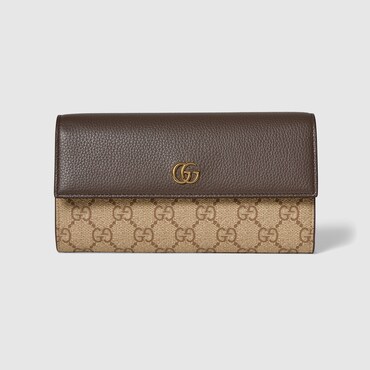 GUCCI Bi-color GG Marmont Continental Wallet