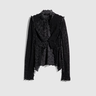 GUCCI Printed Silk Blend Shirt, Size 46 IT