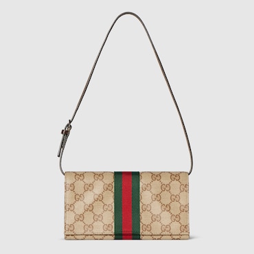 GUCCI Small Pouch With Strap And Web