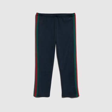 GUCCI Rib Cotton Jersey Pants With Web, Size M