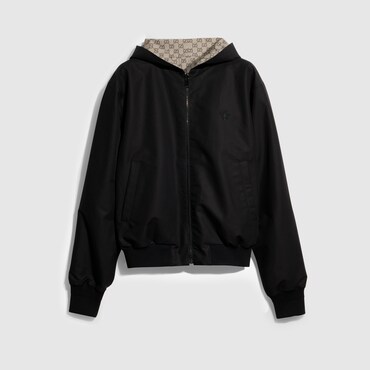 GUCCI Reversible Cotton Canvas Zip Jacket, Size 50