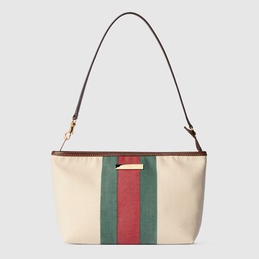 GUCCI Small Pouch With Strap And Web