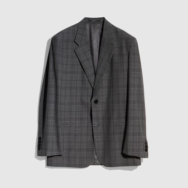 GUCCI Checked Fine Wool Jacket, Size 46 IT