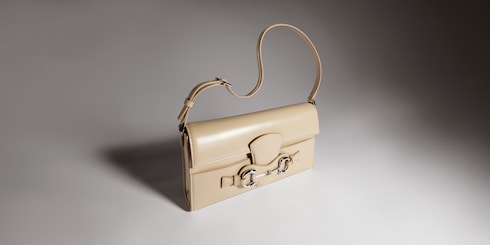 Bolso de hombro Horsebit Ristretto mediano