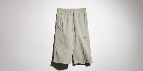 Cargohose aus Nylon mit Knittereffekt