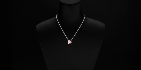 Collana con catena a pendente e Incrocio GG