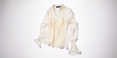 Camicia in georgette di seta leggera