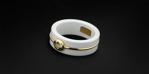 خاتم Gucci Interlocking من الزركونيا