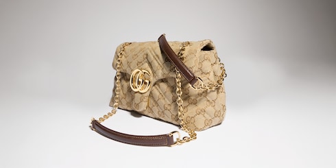 Bolso pequeño de piel matelassé con GG