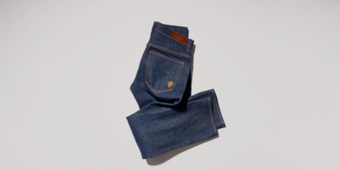 กางเกง Cotton denim pant with embroidery