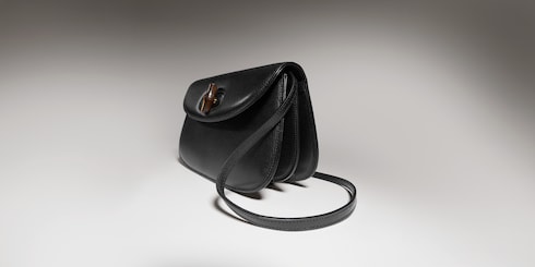Small shoulder bag with bamboo