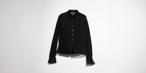 Camicia in georgette di seta leggera